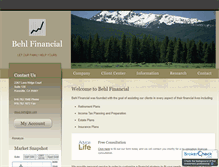 Tablet Screenshot of behlfinancial.com